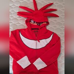 Knuckles -Sonic the Hedgehog Red Kids Jacket / Costume. Kids Large.